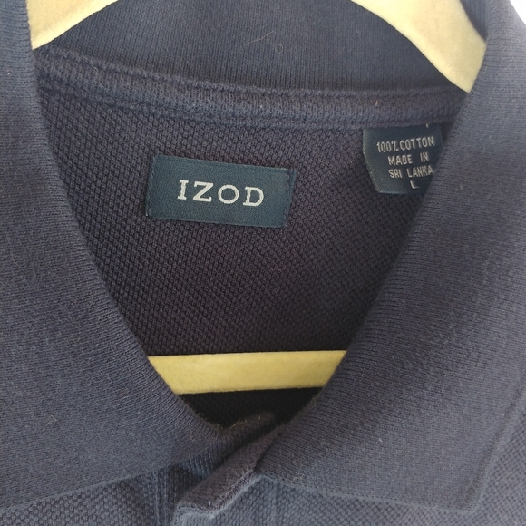 Izod two button polo size Large blue and cream - Picture 5 of 5